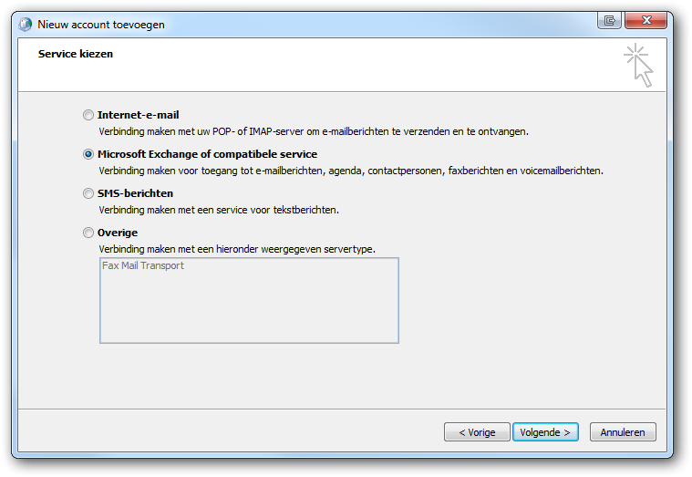Handmatig Configureren Hosted Exchange 2010 in Outlook Argeweb